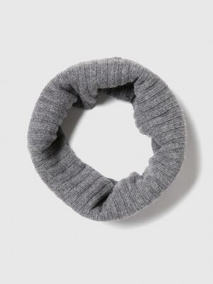 Sisley - Kaşmir Karışımlı Boyunluk Erkek Siyah Atkı Bere Eldiven - 323A122HSU001