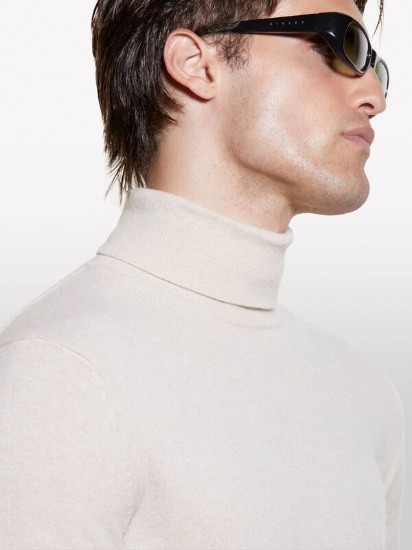 Kaşmir Karışımlı Dik Yaka Kazak Erkek Krem Kazak - 325A102HS2177