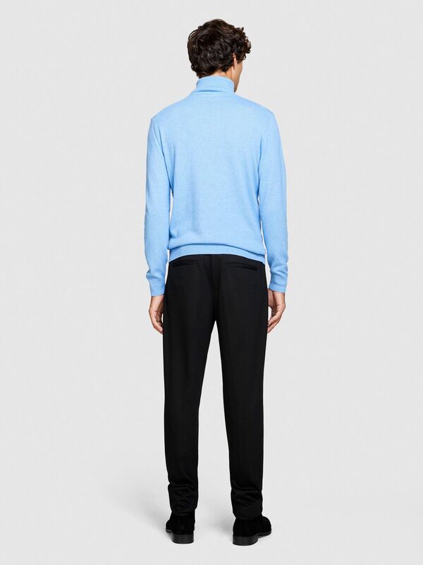 Kaşmir Karışımlı Dik Yaka Kazak Erkek Lacivert Kazak - 323A102HS2177