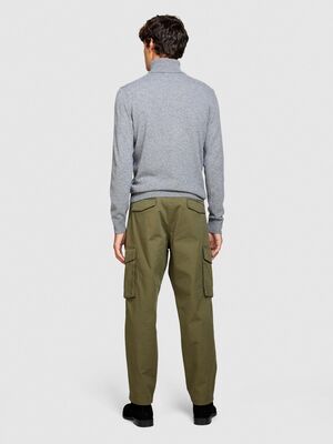 Sisley - Kaşmir Karışımlı Dik Yaka Kazak Erkek Siyah Kazak - 323A102HS2177