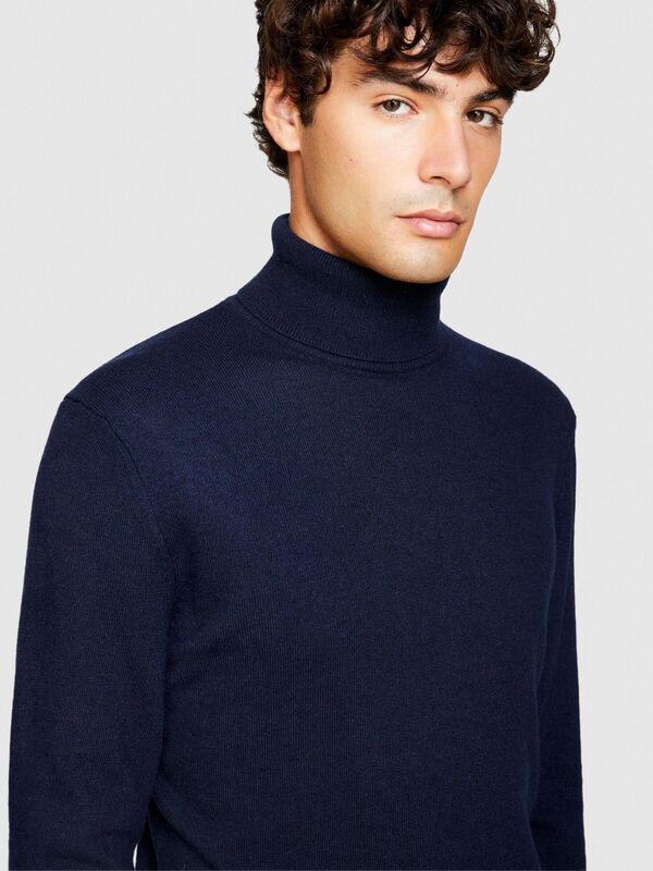 Kaşmir Karışımlı Dik Yaka Kazak Erkek Sarı Kazak - 323A102HS2177