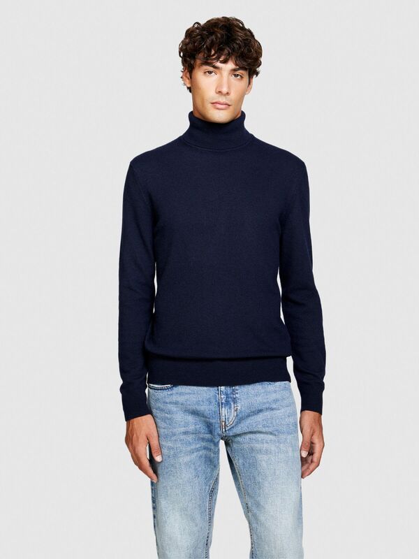 Kaşmir Karışımlı Dik Yaka Kazak Erkek Sarı Kazak - 323A102HS2177