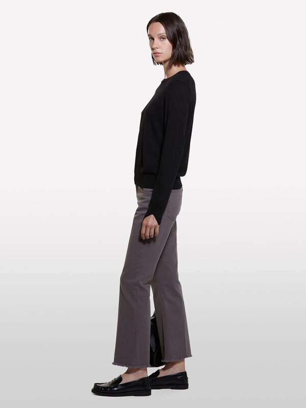 Kaşmir Karışımlı Regular Fit Kazak Kadın Siyah Kazak - 325A102HM100F