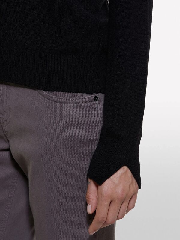 Kaşmir Karışımlı Regular Fit Kazak Kadın Siyah Kazak - 325A102HM100F