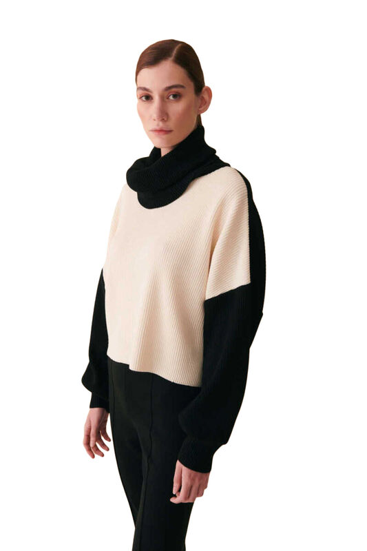 Mısırlı - KAZAK Uniseks Siyah Kazak - W22W07D111KZ