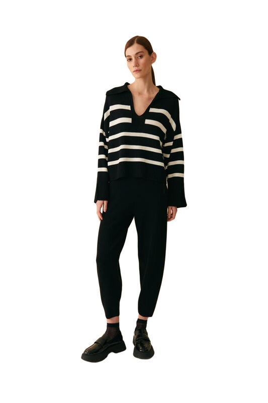 Mısırlı - KAZAK Uniseks Siyah Kazak - W22W08D133KZ