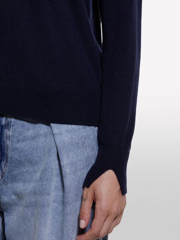 Kdn_Kaşmir Karışımlı Regular Fit Kazak Kadın Lacivert Kazak - 324A102HM100F
