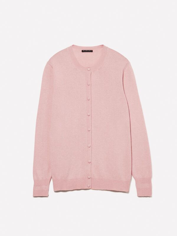 Kdn_Yün ve Kaşmir Karışımlı Ribana Detaylı Bisiklet Yaka Hırka Kadın Nude Hırka - 324A102HM5237