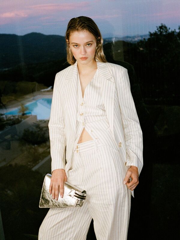 Keten Karışımlı Düğmeli Cepli Blazer Ceket Kadın Siyah Ceket - 325P25ICLW030