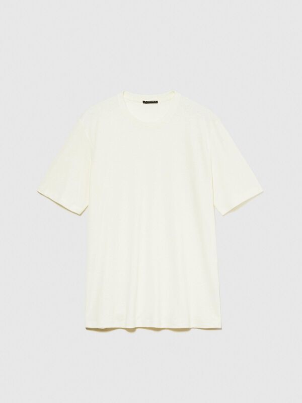 Keten Karışımlı Normal Kesim Bisiklet Yaka T-Shirt Erkek 2V3 T-Shirt - 324P3IYCS103T