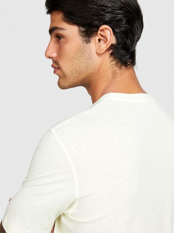 Keten Karışımlı Normal Kesim Bisiklet Yaka T-Shirt Erkek 2V3 T-Shirt - 324P3IYCS103T