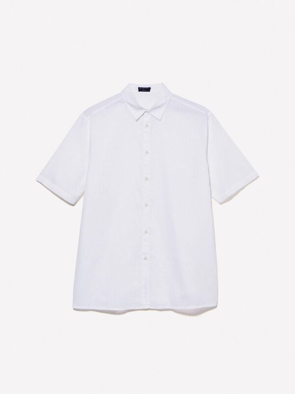 Keten Karışımlı Regular Fit Kısa Kollu Gömlek Erkek Beyaz Gömlek - 325P51FCSQ03K Keten Karışımlı Regular Fit Kısa Kollu Gömlek Erkek Beyaz Gömlek - 325P51FCSQ03K