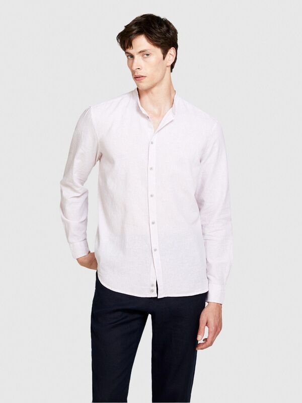 Keten Pamuk Karışımlı Hakim Yaka Regular Fit Gömlek Erkek Mix Gömlek - 324P59A2SQ03J