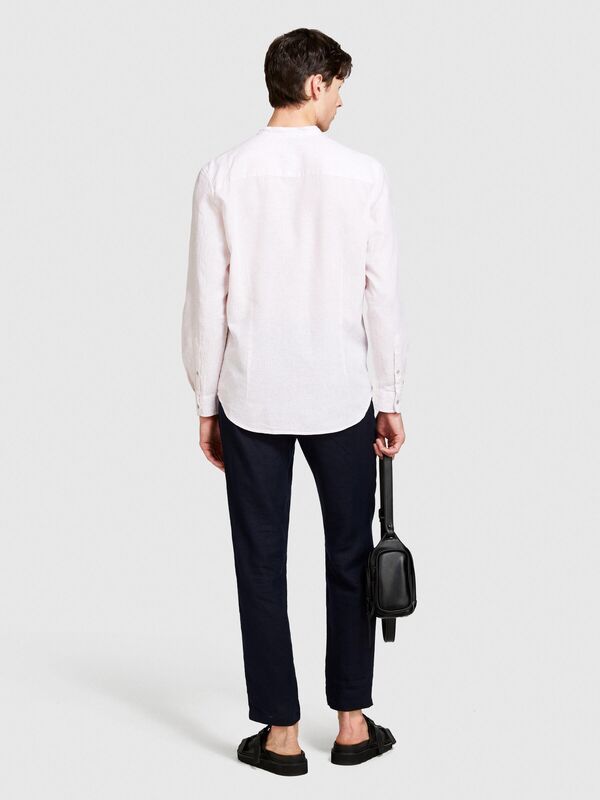 Keten Pamuk Karışımlı Hakim Yaka Regular Fit Gömlek Erkek Mix Gömlek - 324P59A2SQ03J Keten Pamuk Karışımlı Hakim Yaka Regular Fit Gömlek Erkek Mix Gömlek - 324P59A2SQ03J