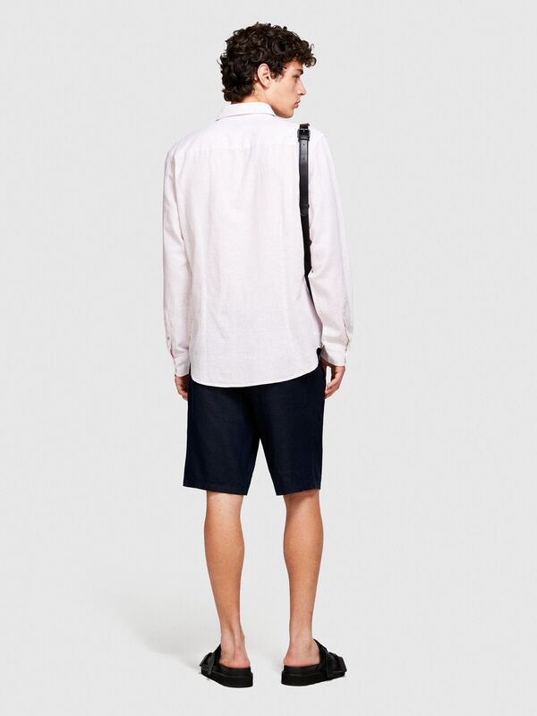 Keten Pamuk Karışımlı Slim Fit Gömlek Erkek Mix Gömlek - 324P59A2SQ03G