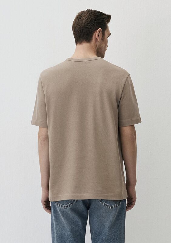 KISA KOL TİŞÖRT Erkek Bej Basic T-Shirt - M0611903