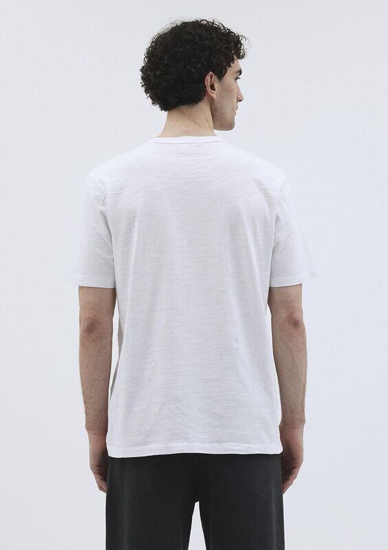 KISA KOL TİŞÖRT Erkek Beyaz Basic T-Shirt - M0612151