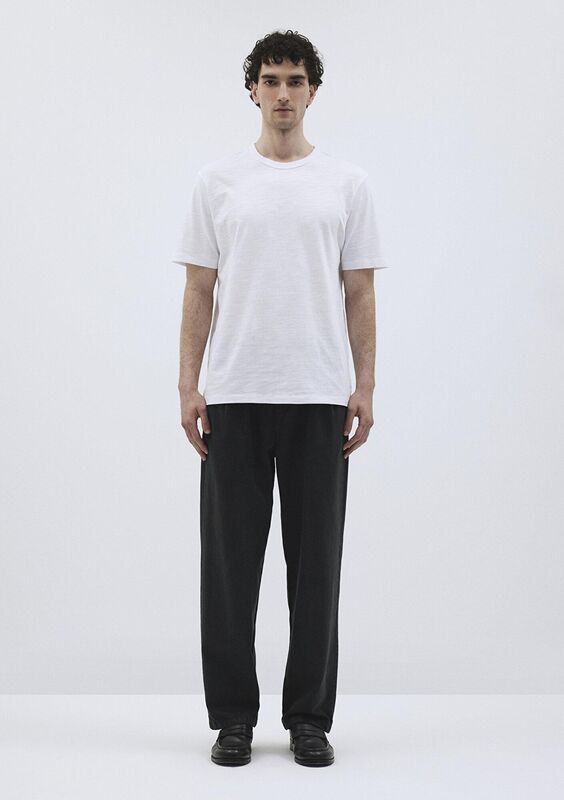 KISA KOL TİŞÖRT Erkek Beyaz Basic T-Shirt - M0612151