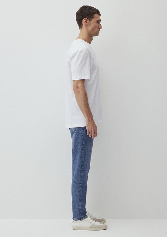 KISA KOL TİŞÖRT Erkek Beyaz Basic T-Shirt - M066249