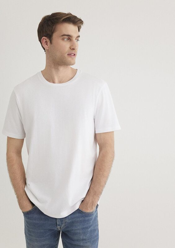 Mavi - KISA KOL TİŞÖRT Erkek Beyaz Basic T-Shirt - M066483