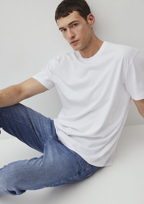 KISA KOL TİŞÖRT Erkek Beyaz T-Shirt - M066249