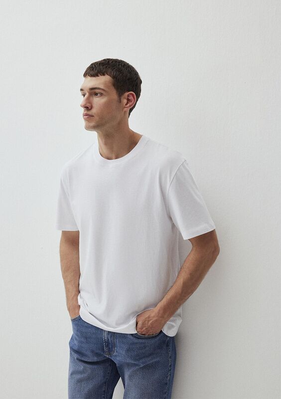 KISA KOL TİŞÖRT Erkek Beyaz T-Shirt - M066249