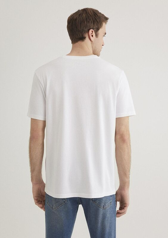 KISA KOL TİŞÖRT Erkek Beyaz T-Shirt - M066483