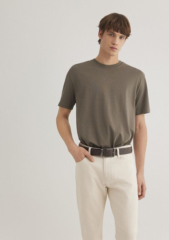 KISA KOL TİŞÖRT Erkek Bungee Cord Basic T-Shirt - M066249