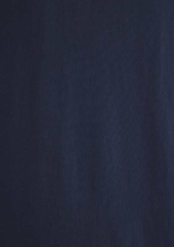 KISA KOL TİŞÖRT Erkek Koyu Mavi Basic T-Shirt - M066249