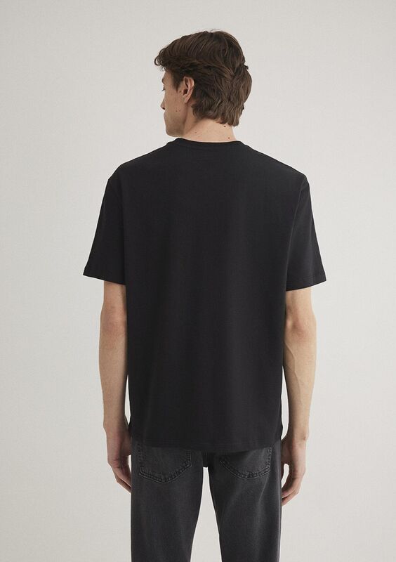 KISA KOL TİŞÖRT Erkek Siyah T-Shirt - M066249