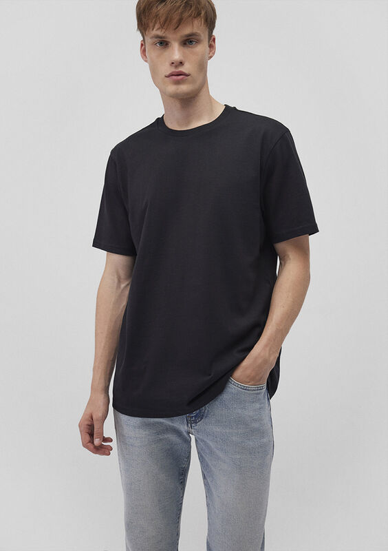 KISA KOL TİŞÖRT Erkek Siyah T-Shirt - M066483