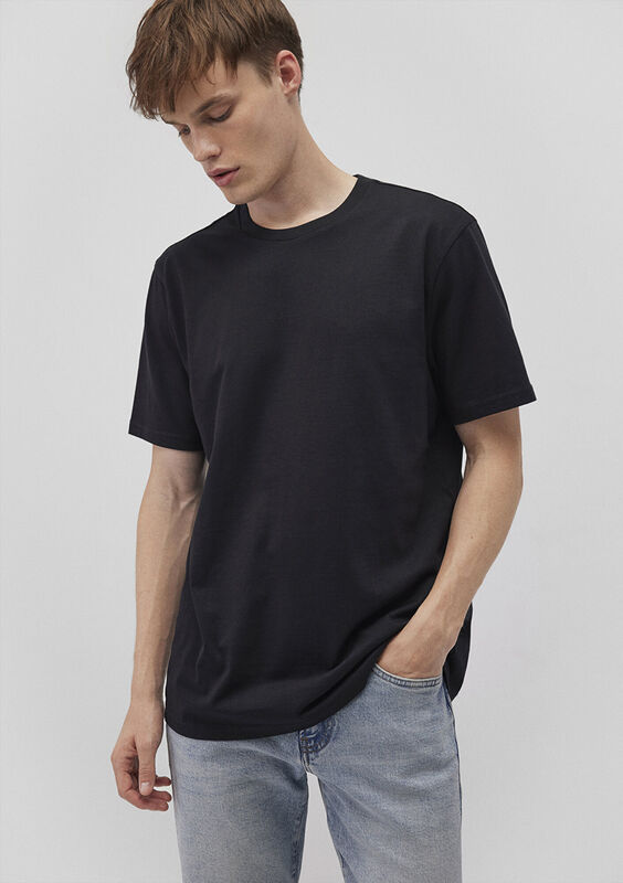 KISA KOL TİŞÖRT Erkek Siyah T-Shirt - M066483
