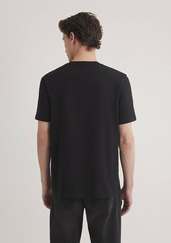 KISA KOL TİŞÖRT Erkek Siyah T-Shirt - M066483