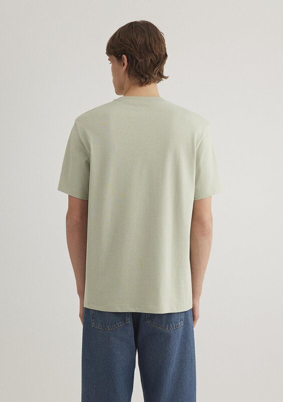 KISA KOL TİŞÖRT Erkek Yeşil Basic T-Shirt - M066249