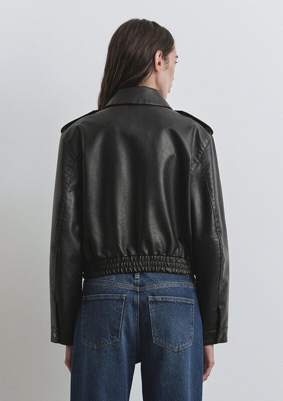 KISA PU CEKET Kadın Kahverengi Ceket - M1110782