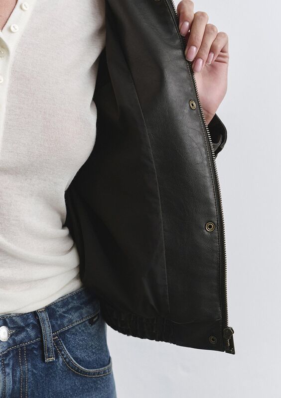 KISA PU CEKET Kadın Kahverengi Ceket - M1110782