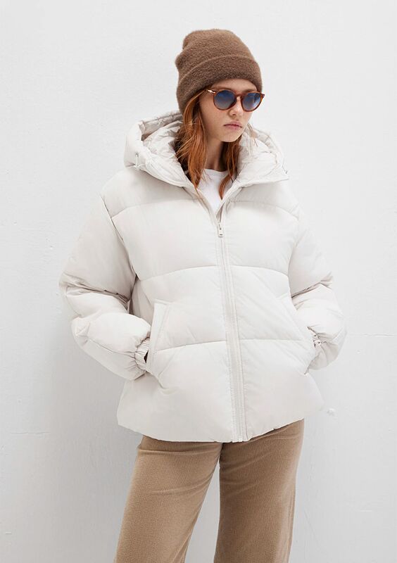 Mavi - KISA ŞİŞME MONT Kadın Gri Ceket - M1110199