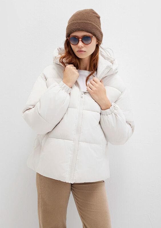 KISA ŞİŞME MONT Kadın Gri Ceket - M1110199