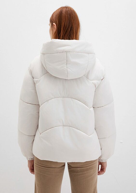 KISA ŞİŞME MONT Kadın Gri Ceket - M1110199