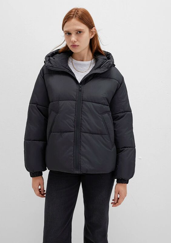 KISA ŞİŞME MONT Kadın Siyah Ceket - M1110199