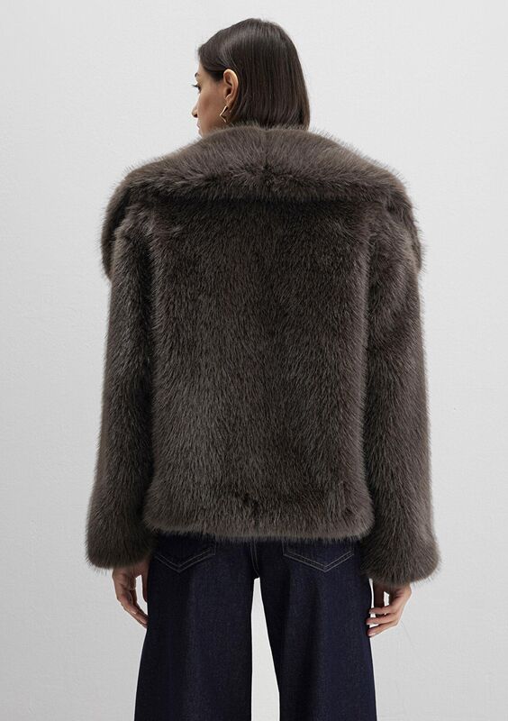 KISA TÜYLÜ CEKET Kadın Yeşil Ceket - M1110781