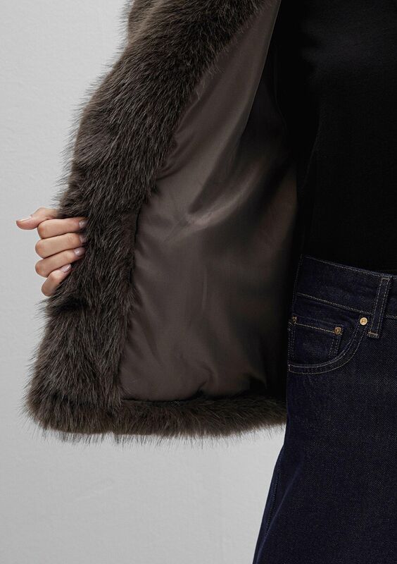 KISA TÜYLÜ CEKET Kadın Yeşil Ceket - M1110781