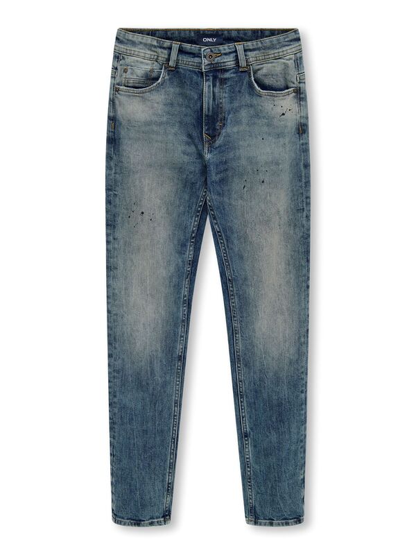 Only - KOBMATT SLIM MID BLUE PAINT JEANS DNM Kız Çocuk Mavi Jean - 15292061