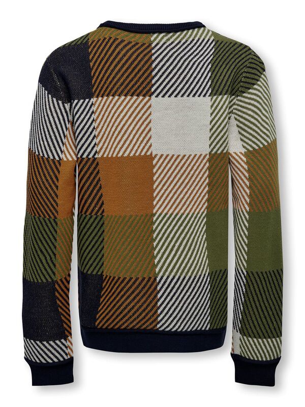 KOBSAGE L/S CHECK CREW NECK KNT Kız Çocuk Çok Renkli Kazak - 15299062