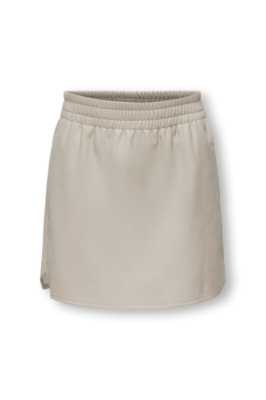Only - KOGBLAKE FAUX LEA PULL-UP SKIRT PNT Kız Çocuk Bej Etek - 15304047