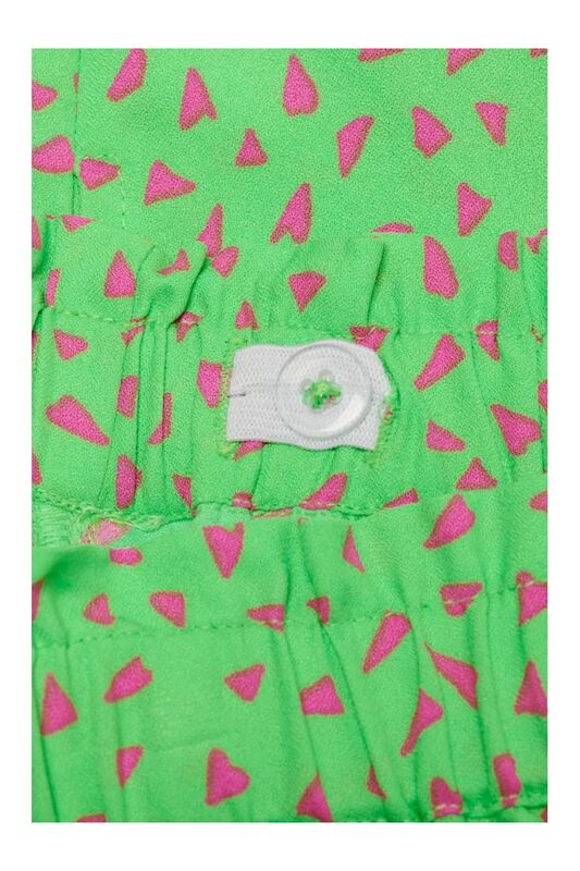 KOGLINO AOP PAPERBAG SHORTS PTM Kadın Yeşil Şort - 15296852