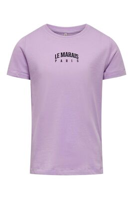 Only - KOGSALLY REG S/S AVENUE TOP BOX JRS Kız Çocuk Mor T-Shirt - 15302803