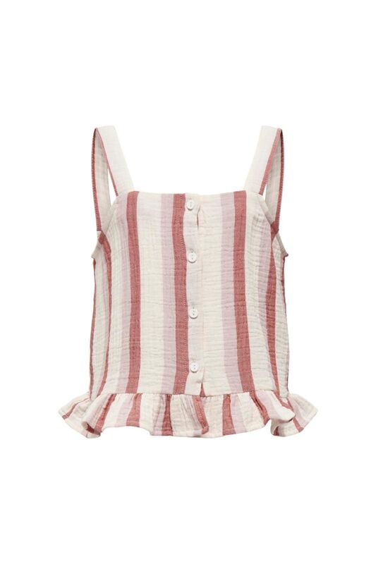 KOGTHYRA SINGLET FRILL TOP WVN Kız Çocuk Pembe T-Shirt - 15293678
