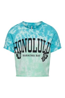 Only - KOGTINA S/S BAY O-NECK UB SWT Kız Çocuk Mavi Sweatshirt - 15297658