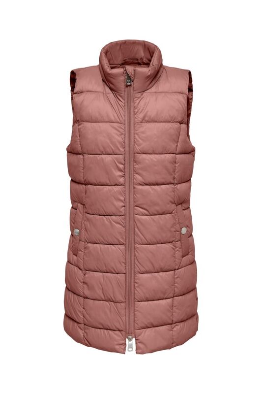Only - Kogzulu Long Highneck Waıstcoat Otw Kız Çocuk Kırmızı Yelek - 15253854